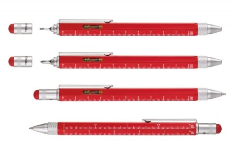 Długopis wielozadaniowy TROIKA Construction, czerwony