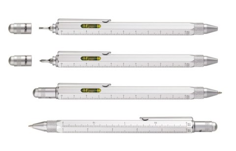 Długopis wielozadaniowy TROIKA Construction, srebrny