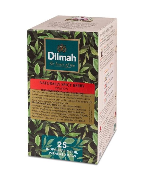 Herbata DILMAH Naturally Spicy Berry 25 kopert ziołowo-owocowa