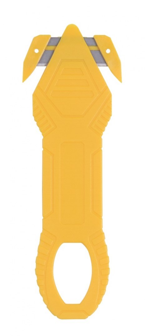 Nóż bezpieczny DONAU SAFETY DS-NWO2, niewymienne ostrze, zawieszka, żółty
