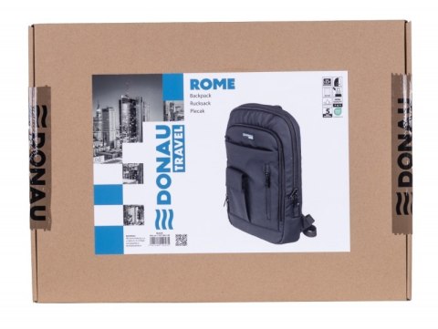 Plecak DONAU TRAVEL Rome, 13,3", 9l, czarny
