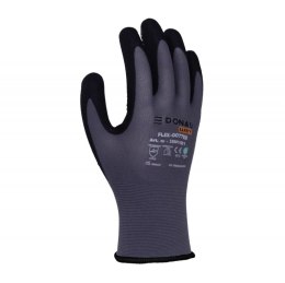 Rękawice DONAU SAFETY Flex-Dotted, kat. II, rozm. 10, szare