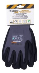 Rękawice DONAU SAFETY Flex-Dotted, kat. II, rozm. 11, szare