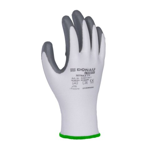 Rękawice DONAU SAFETY Nitrile 01, kat. II, rozm. 11, szare