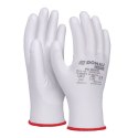 Rękawice DONAU SAFETY PU White, kat. II, rozm. 6, białe