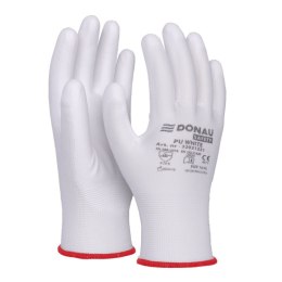 Rękawice DONAU SAFETY PU White, kat. II, rozm. 6, białe