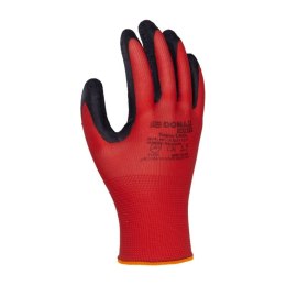 Rękawice DONAU SAFETY Super Latex, kat. II, rozm. 7, czerwone