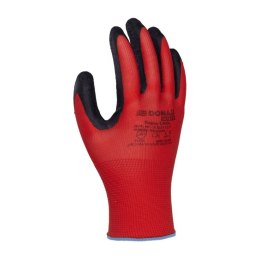 Rękawice DONAU SAFETY Super Latex, kat. II, rozm. 9, czerwone