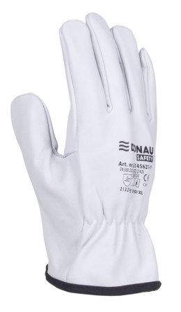 Rękawice robocze DONAU SAFETY DS-DRIVCOW, driver, skóra bydlęca, rozm. 11/XXL, białe
