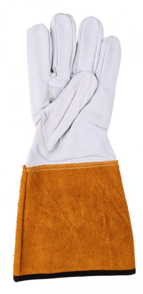Rękawice spawalnicze DONAU SAFETY DS-KEV WELTIG, kevlar, skóra kozia, rozm. 9/L, biało-złote