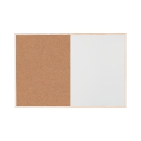 Tablica BI-OFFICE Combo, suchoś. -korkowa, 60x45cm, rama drewniana
