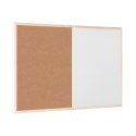 Tablica BI-OFFICE Combo, suchoś. -korkowa, 60x45cm, rama drewniana