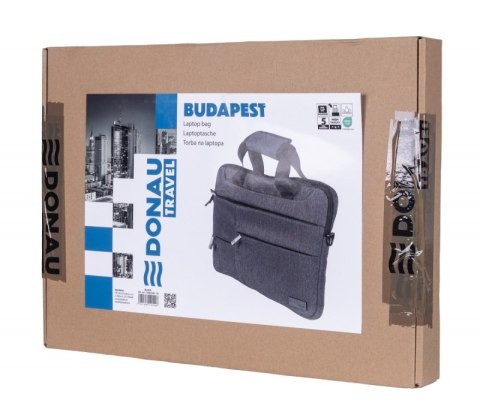 Torba na laptopa DONAU TRAVEL Budapest, 14", 3l, szara