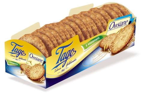 Ciastka owsiane z sezamem TAGO, 185g