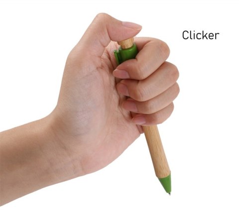 Długopis ECONOVO, obudowa 100% z biodegradowalnego bambusa, 1,0 mm, 2 szt., naturalny