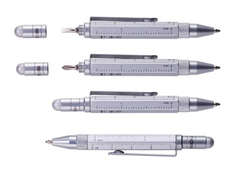 Długopis wielozadaniowy TROIKA Construction Liliput, srebrny