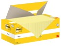 Karteczki samoprzylepne POST-IT® (654CY-VP20), 76x76mm, 100 kart./bloczek, 16 + 4 bloczki GRATIS, kanarkowo żółte