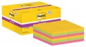 Karteczki samoprzylepne POST-IT® Super Sticky (622-P24SSCOL), 47,6x47,6mm, 18+6x90 kart., mix kolorów, GRATIS