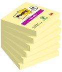 Karteczki samoprzylepne POST-IT® Super Sticky (654-P6SSCY-EU), 76x76mm, 90 kart./bloczek, 4 + 2 bloczki GRATIS, kanarkowo żółte