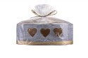 Lampion owal DONAU HOME Golden Heart, 270x95mm, grafitowy