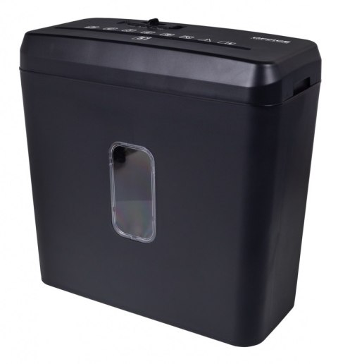 Niszczarka OFFICE PRODUCTS, ścinki, do 5 kartek A4, kosz 8l, czarna