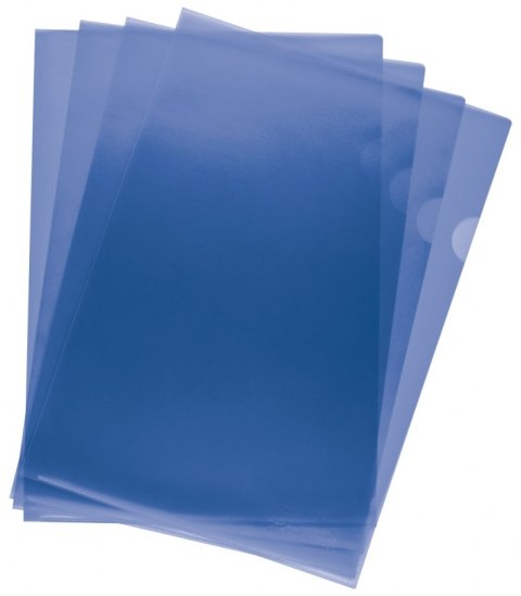 Obwoluta Q-CONNECT typu L, PP, A4, groszkowa, 120mikr., 100szt., niebieska