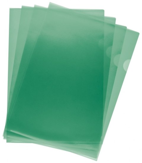 Obwoluta Q-CONNECT typu L, PP, A4, groszkowa, 120mikr., 100szt., zielona