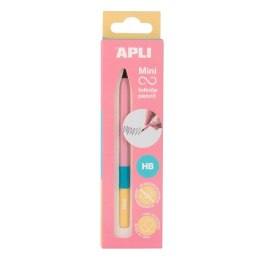 Ołówek wieczny APLI Infinite Tricolor, HB, 1 szt., pudełko kartonowe z zawieszką, różowy