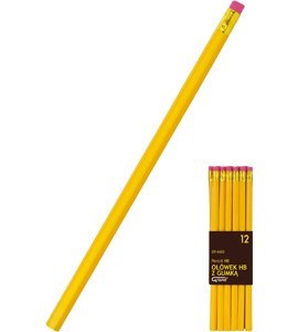 Ołówek z gumką 6602, żółty, 12 szt. FIORELLO 160-1764