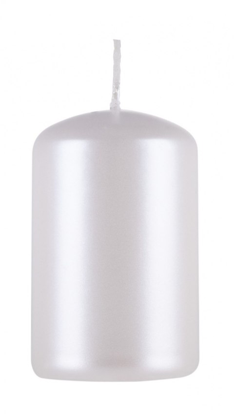 Świeca słupek DONAU HOME Adwent Lakier, 50x80mm, 4 szt., biały perła