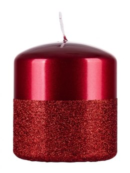 Świeca słupek DONAU HOME Onyx, 80x90mm, czerwony