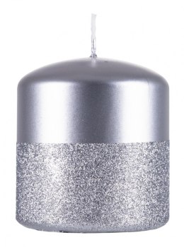 Świeca słupek DONAU HOME Onyx, 80x90mm, srebrny