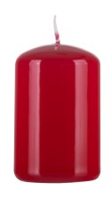 Świeca słupek DONAU HOME Standard Gloss, 50x80mm, czerwony