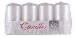 Świeca słupek DONAU HOME Standard Lakier, 50x100mm, 4 szt., biały perła