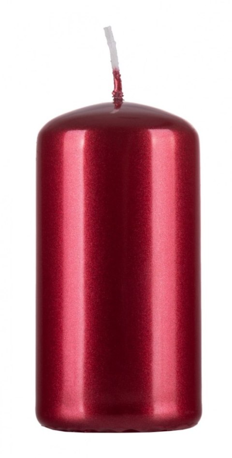 Świeca słupek DONAU HOME Standard Lakier, 50x100mm, 4 szt., czerwony metaliczny połysk