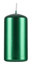 Świeca słupek DONAU HOME Standard Lakier, 50x100mm, 4 szt., zielony metaliczny połysk