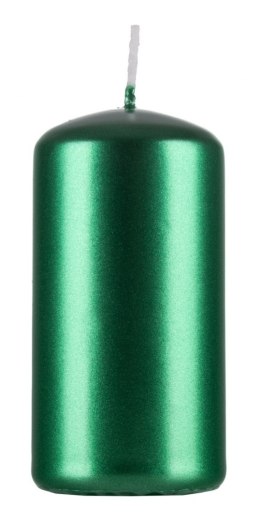 Świeca słupek DONAU HOME Standard Lakier, 50x100mm, 4 szt., zielony metaliczny połysk