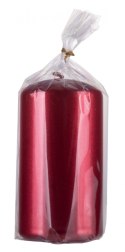 Świeca słupek DONAU HOME Standard Lakier, 60x115mm, czerwony metaliczny połysk