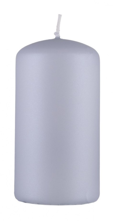 Świeca słupek DONAU HOME Standard Lakier, 60x115mm, jasny szary metaliczny mat