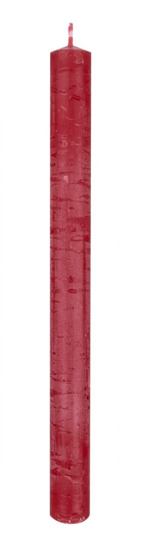Świeca stołowa DONAU HOME Rustic Classic, 22x250mm, 4 szt., czerwony