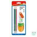Zestaw szkolny KEYROAD Pencil Set, 5 elementów, blister, mix kolorów