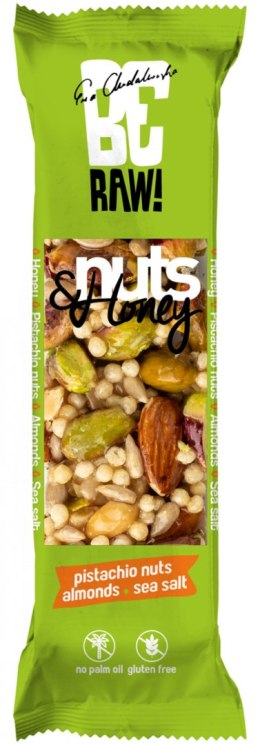 Baton BERAW!, orzechowo-miodowy z pistacją, 30g