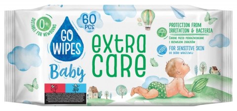 Chusteczki nawilżane dla dzieci GOWIPES Extra Care, z alantoiną, 60 szt.