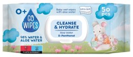 Chusteczki nawilżane dla dzieci GOWIPES, z wodą aloesową i d-pantenolem, 50 szt.