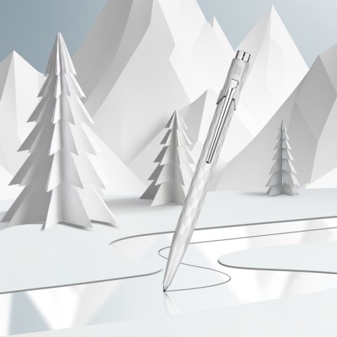 Długopis CARAN D'ACHE 849 XMAS25 Alpine Frost, w pudełku, biały