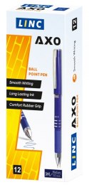 Długopis LINC Axo, śr. kulki 0,7mm, gr. linii 0,3mm, biała obudowa, niebieski