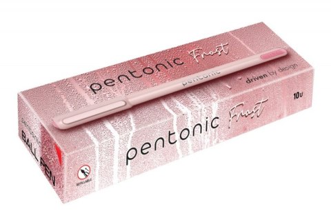 Długopis LINC Pentonic Frost, śr. kulki 0,7mm, gr. linii 0,3mm, czerwony