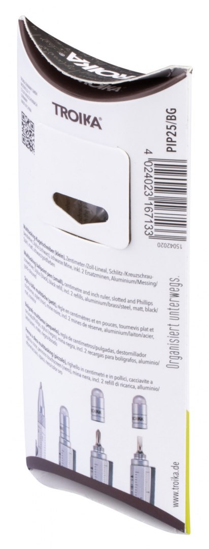 Długopis wielozadaniowy TROIKA Construction Liliput, czarny mat