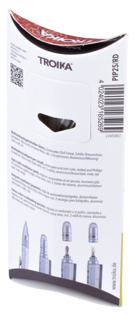 Długopis wielozadaniowy TROIKA Construction Liliput, czerwony