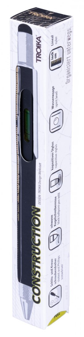 Długopis wielozadaniowy TROIKA Construction, czarny mat